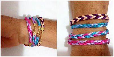 Pulseira fishtail acetinada